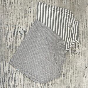 Striped Gray and White car seat cover breast feeding cover 2 pack